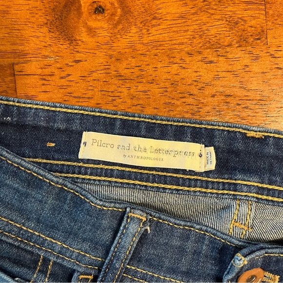 Pilcro and the Letterpress slim boyfriend blue denim jeans size 25 - Picture 3 of 13